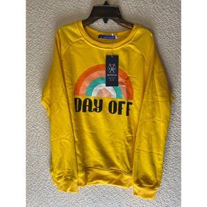 Irisgod Yellow Rainbow Long Sleeve Sweatshirt Size Small New with Tags